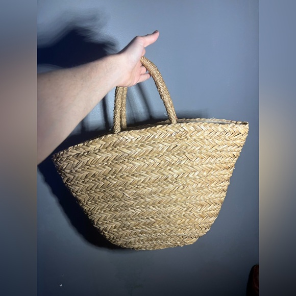 Sundry Sea Salt Sun Wicker Tote Bag - Picture 3 of 6